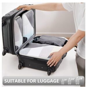 Cream Garment Bag for Travel and Home